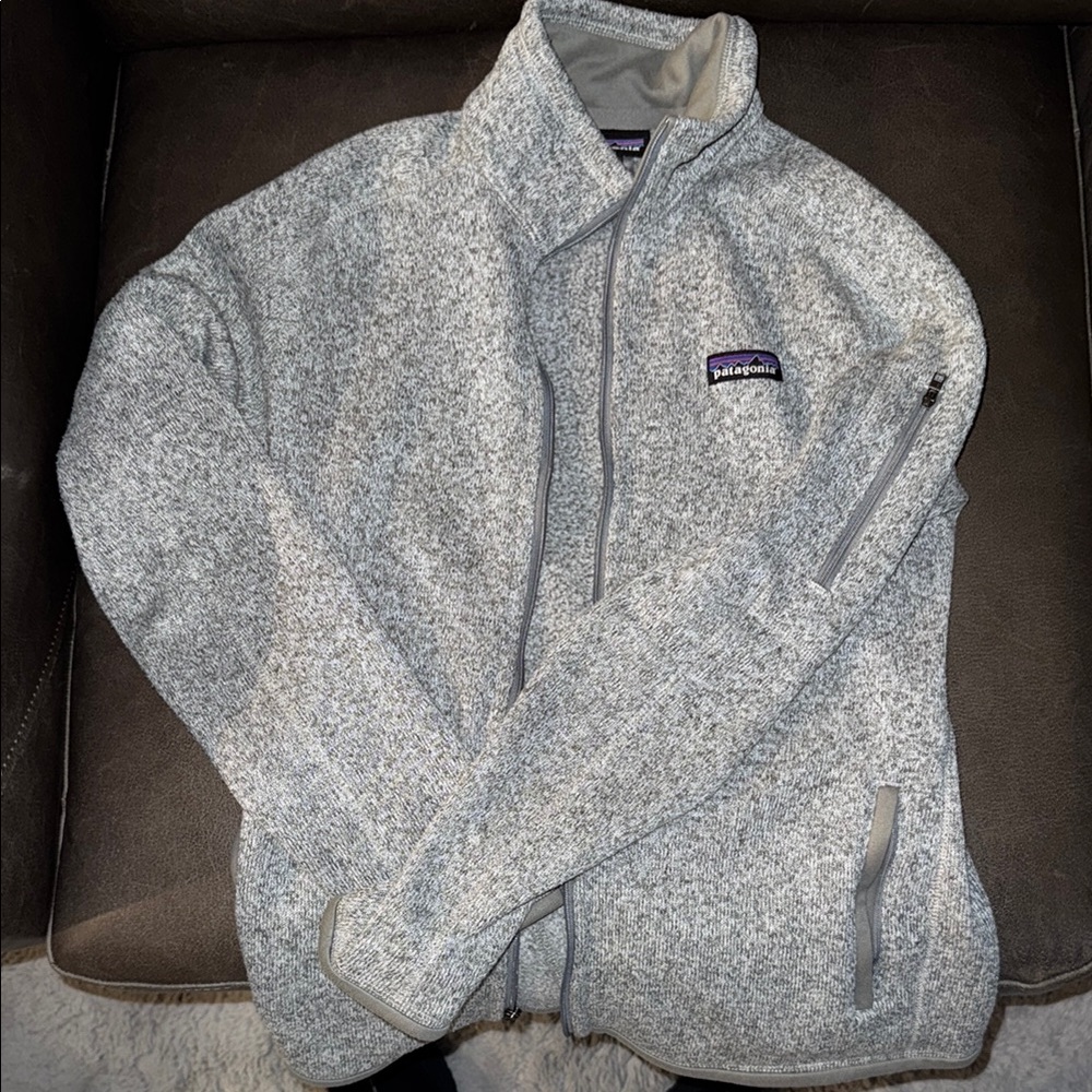 Patagonia Gray Zip Up Fleece Sweater